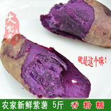 新鲜地瓜小番薯【5斤装】新鲜红薯紫心番薯山芋农家自种紫薯包邮
