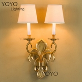 YOYO 简欧美式现代全铜壁灯 全手工纯铜壁灯 客厅卧室装饰壁灯具