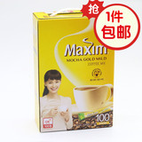 包邮韩国进口Maxim黄麦馨三合一摩卡速即饮溶咖啡100条盒装1200g