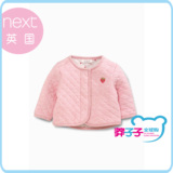 next英国进口2015新款童装代购女童宝宝粉色草莓保暖柔软外套上衣