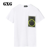 GXG男装  2016夏季商场同款  时尚白色圆领短袖T恤男#62244172