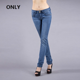新款ONLY2015女式女生潮流韩版修身显瘦大码小脚铅笔裤弹力牛仔裤
