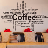 咖啡墙贴纸客厅欧式英文字母办公室餐厅贴画卧室内房间创意装饰品