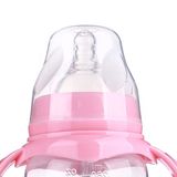 母婴用品宝宝奶瓶宽口径 婴儿儿童小孩成人奶瓶pp塑料带手柄吸管