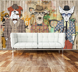 3D欧式复古怀旧服装店客厅抽象木纹艺术墙纸涂鸦酒吧KTV大型壁画