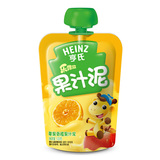 【天猫超市】亨氏果泥 宝宝婴儿辅食 乐维滋苹果香橙果汁泥120g
