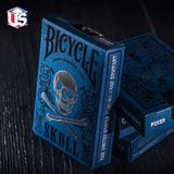 汇奇扑克 Bicycle Skull 蓝色骷髅 黑幽灵牌背 鬼骷髅 单车扑克牌