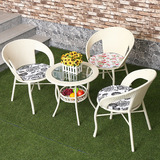 户外家具编藤椅子茶几件套伞庭院阳台休闲洽谈餐桌椅组合Q0B