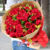 杭州市鲜花速递生日玫瑰礼盒上城下城江干区花店情人节同城送女友
