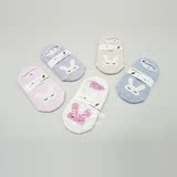 韩国进口春夏薄款儿童宝宝地板袜套防滑纯棉宝宝袜兔子纯色款