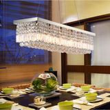 长方形餐厅吊灯LED水晶吊灯现代简约餐厅灯创意吧台餐吊饭厅灯具