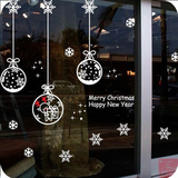 圣诞节挂件吊球门窗玻璃装饰贴纸 商场橱窗贴门贴 圣诞节墙壁贴纸