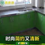 杭州新款整体厨房储物灶台橱柜晶钢碳光强化玻璃门石英石厂家定做