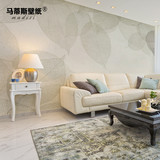 马蒂斯3d无缝壁画 美式简约树叶墙纸 沙发客厅卧室电视背景墙壁纸