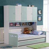 儿童床男孩1.5米1.2儿童床单人组合床带衣柜儿童卧室家具
