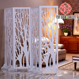 屏风隔断时尚欧式白色雕花客厅卧室玄关移动简约现代折叠镂空折屏
