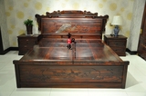 红木双人床印尼黑酸枝孔雀大床阔叶黄檀1.8米床实木卧室家具组合