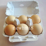 6枚装白色纸浆蛋盒6个装鸡蛋盒土鸡蛋包装盒土鸡蛋托鸡蛋包装盒