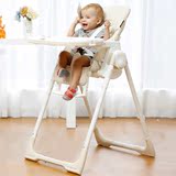 【减100】CHBABY儿童餐椅多功能皮质折叠便携式宝宝婴儿餐桌椅502