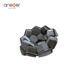 ansuner设计师家具quartz armchair石英扶手椅 创意休闲造型椅
