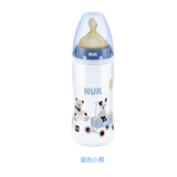 NUK宽口径300ml彩色防胀气PP奶瓶1号M中圆孔0-6个月天然乳胶奶嘴