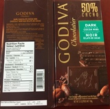 godiva 50%原味黑巧克力 可可豆巧克力 美国代购