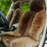 汽车坐垫冬季新款澳洲纯羊毛皮毛一体通用座垫全真皮裁剪假一罚十