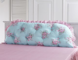 全棉可爱床上沙发大靠垫粉色纯棉双人靠枕抱枕韩式床头大靠背含芯