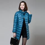 2015冬装新品保暖外套中长款加厚修身立领女式休闲韩版羽绒服正品