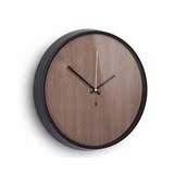 Umbra欧式简约时尚木质墙面挂钟 客厅艺术钟表 创意静音壁钟时钟