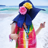 海边沙滩遮阳帽草编帽 优雅女神款 出游泰国普吉岛巴厘岛旅游必备