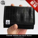 日本里原宿VISVIM Wallet真牛皮革三折短款零钱包男女相片位钱夹