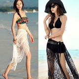 韩国网状绑带蕾丝裹裙泳衣外搭披纱泡温泉比基尼防晒罩衫沙滩裙女
