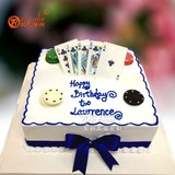 创意数码扑克牌个性祝寿生日创意蛋糕店上海苏州同城速递包邮配送