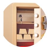 双宝塔保险柜家用小型指纹保险箱密码办公45cm床头迷你保管柜全钢
