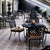欧式铁艺户外桌椅组合三五件套阳台庭院室外露天休闲咖啡厅小圆桌
