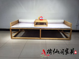 现代新中式老榆木明清古典实木家具环保免漆罗汉床床榻实木床
