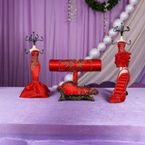中式婚庆道具结婚装饰模特5件套创意婚礼布置签到台摆件首饰台
