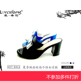爱希伦夏季新款个性时尚蝴蝶结休闲高跟女士凉鞋鞋托L2WQ1428520