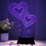 创意3D视觉立体灯 LED装饰个性台灯 卧室客厅氛围灯浪漫礼品