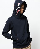 【正品代购】BAPE SHARK PULLOVER HOODIE鲨鱼款男装套头卫衣