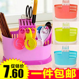 大号厨房筷子筒加厚塑料家用置物沥水架子筒餐具笼筷桶盒  包邮