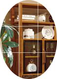 柚木色 储物柜 橡木酒柜 实木饰品柜 玄关台 现代中式茶水柜9909