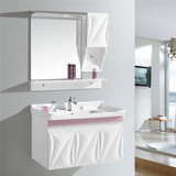 欧式雕花柜吊柜PVC浴室柜 陶瓷盆80厘米方形盆浴室柜组合其他品牌