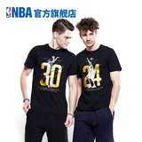 NBA 黑金系列 库里科比詹姆斯球星纪念T恤男篮球运动短袖LW0302AA