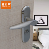 EKF门锁室内卧室房门锁欧式木门锁简约门把手实木实心锌合金门锁