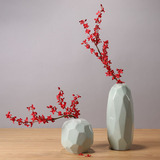 中式花瓶青石花器花瓶摆件陶瓷工艺品 样板房客厅玄关摆件