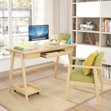 实木电脑桌台式家用 宜家书桌椅现代简约办公台北欧简易学习桌子