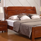 实木床1.5米成人单人床双人床1.8米橡木大人床高箱储物婚床