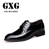 GXG春季新款都市商务时尚真皮皮鞋英伦系带尖头正装男鞋代购